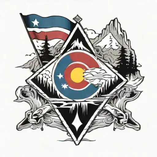 Use Colorado Flag And Combine It With Snowboarding