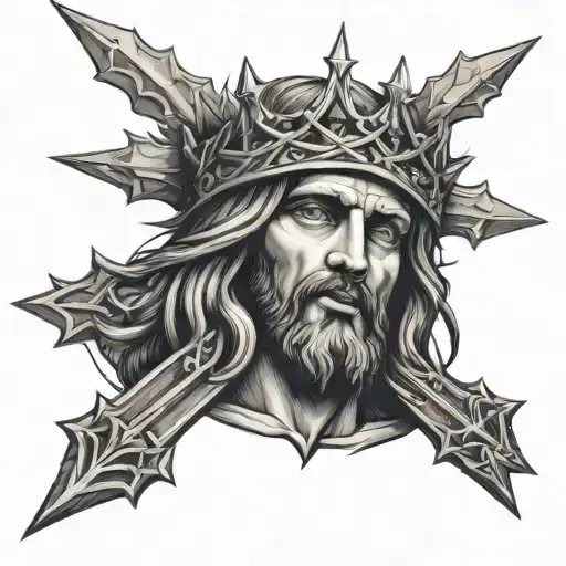 Thorn Crown Jesus Cross