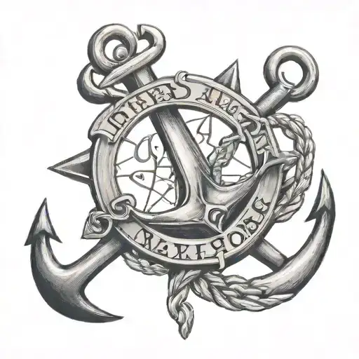 Anchor With Name Written Underneath