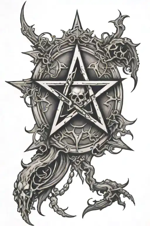 Satanic Pentagram 666 Evil Blood