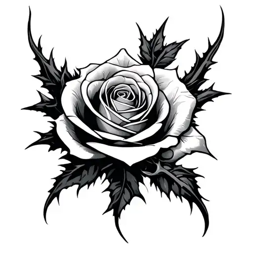 Masculine Winding Rose Thorns