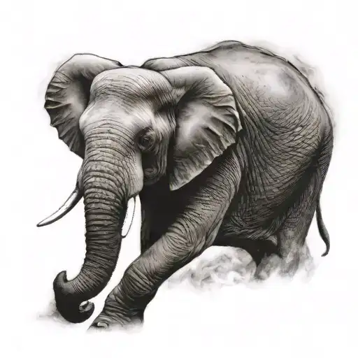 Female Elephant Walking