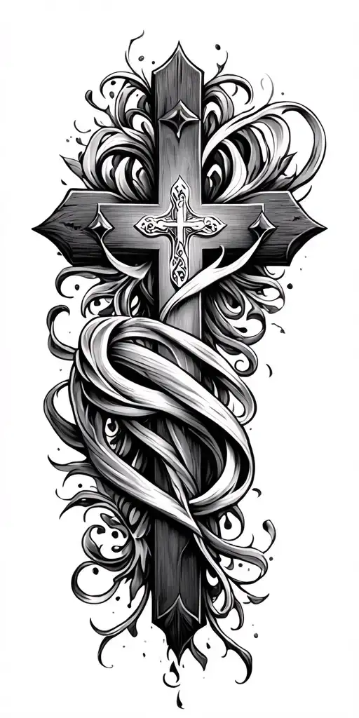 Christian Cross Surrounded