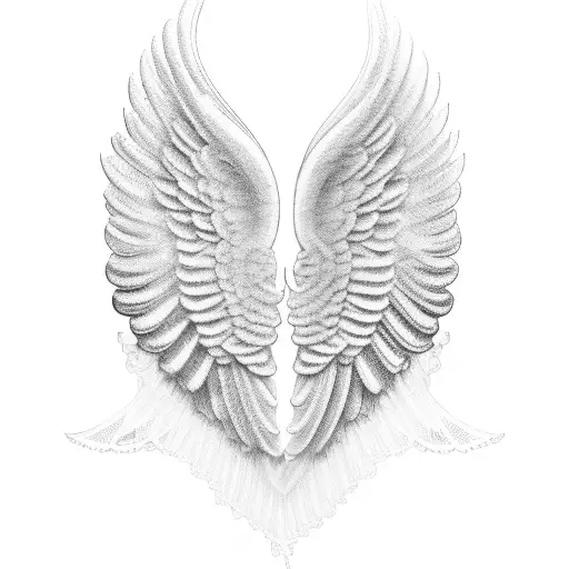 Angel Wings In Lace Detail