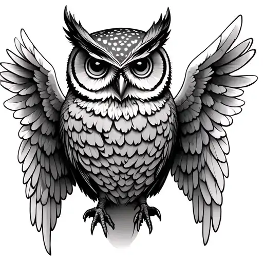 Small Basic Owl With Angel Wings