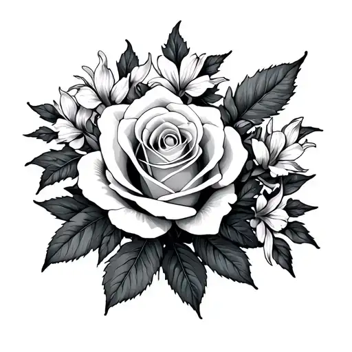 Yorkshire Rose With Pride Of Barbados Flowers