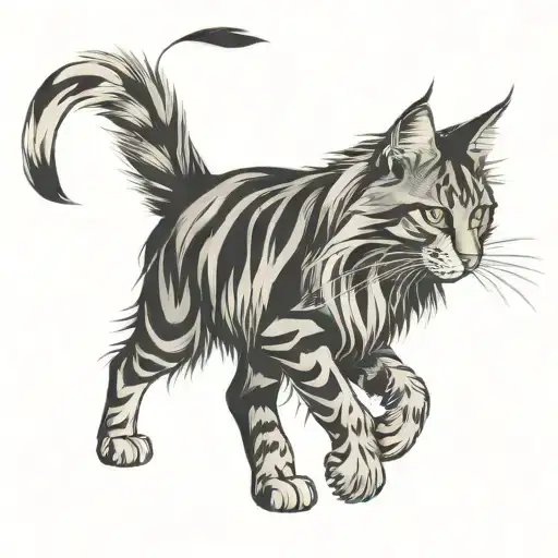 Maine Coon Long Tail Wrapped
