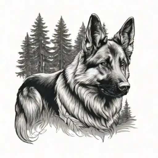 German Shepherd Forest