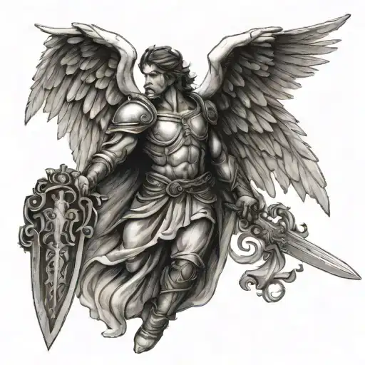 Victorius Angel Holding A Sword