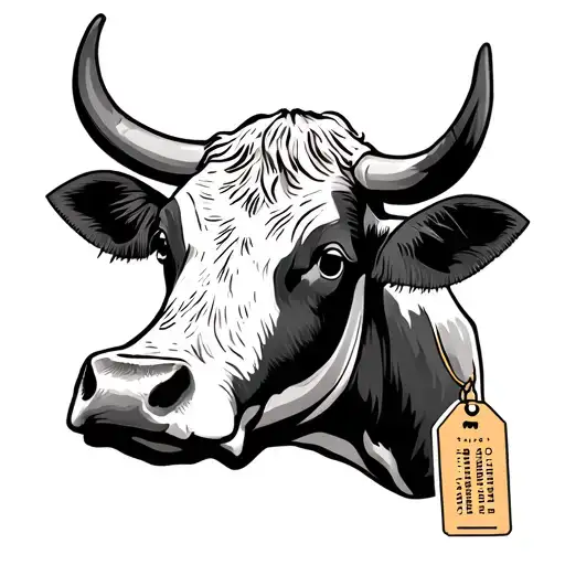 Cow Ear With Tag