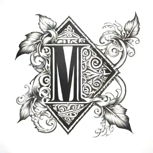Reverse Shade Tattoo Of The Word Mamfu
