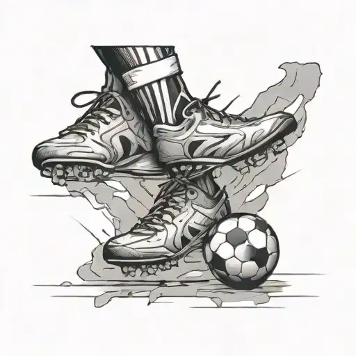 Broken Foot And Football Player