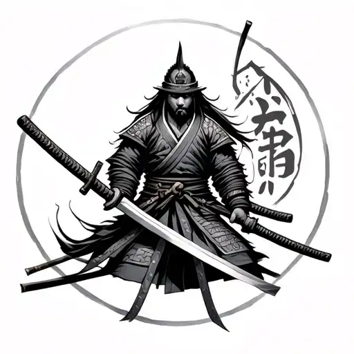 Samurai With A Full-length Sword