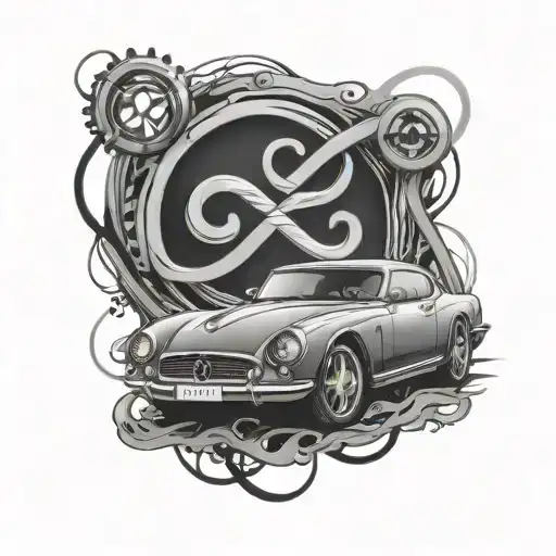 Friendship Tattoo Infinity Sign And Cars Drifting