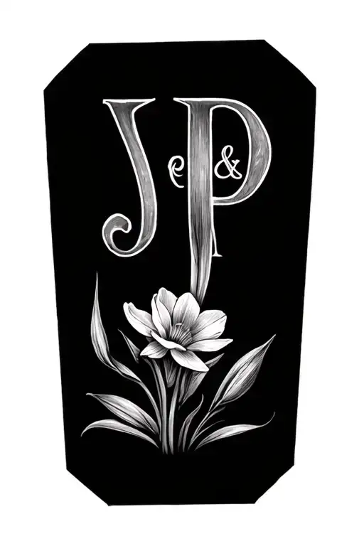 Jonquilles With The Initial J&p Letter