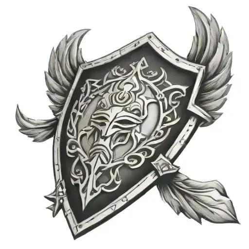 Spartan Shield Masculine Chest Design