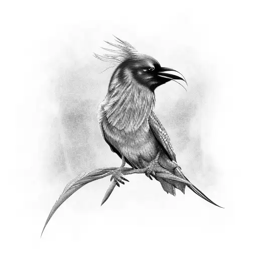 Black Crow Sitting On The Number 333