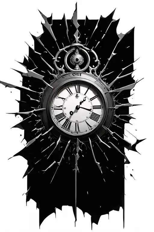 Shattered Clock Inside