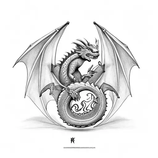 Dragon Holding A Squirrel