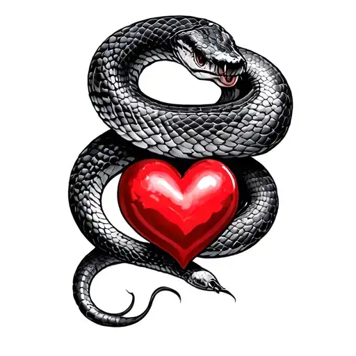 Snake And Heart