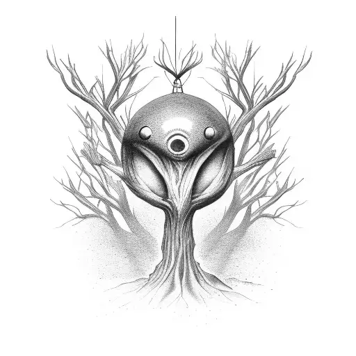 Forest Trees Bike Alien