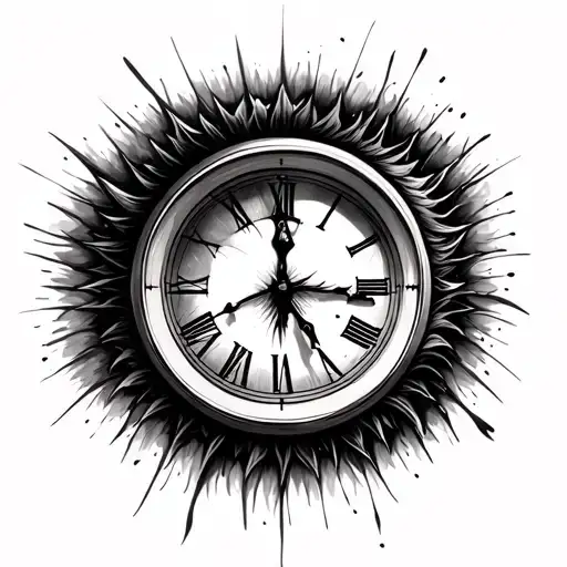 Clock With Eye Surrounded