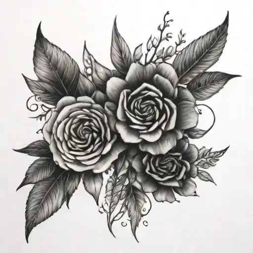 Couples Tattoo Nature Inspired