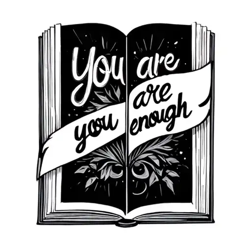 Open Book With The Text You Are Enough