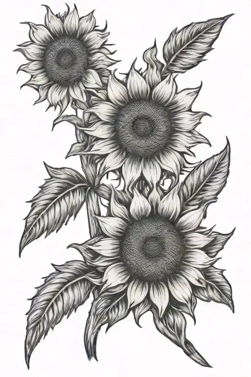 Sunflower Tooled Leather