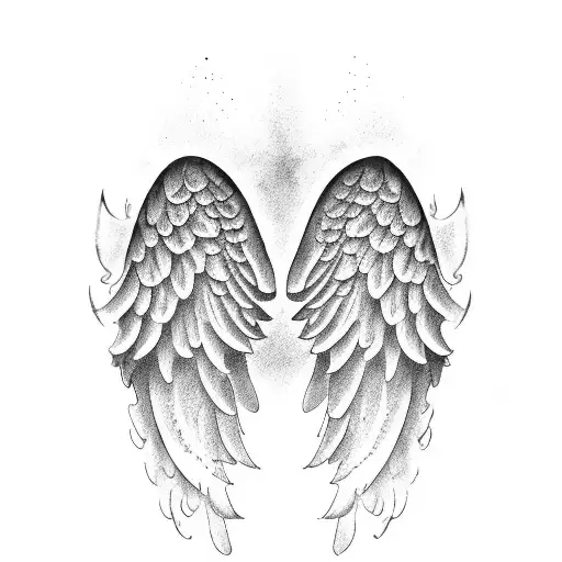 Old Tall Strong Angel Wings