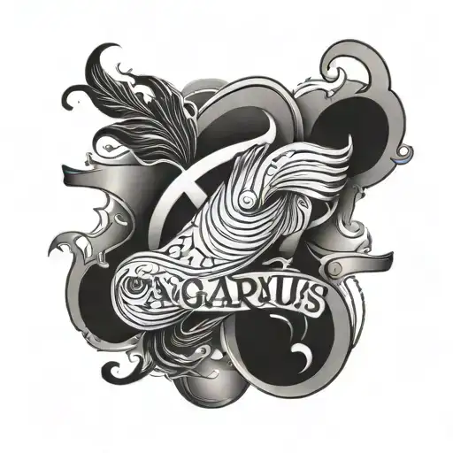 Aquarius Sign With Carpe Diem And Hapiness Theme
