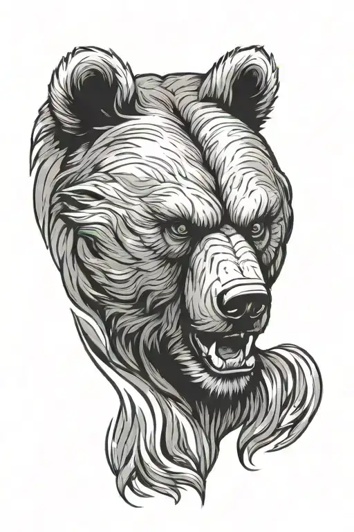 Angry Bear Head