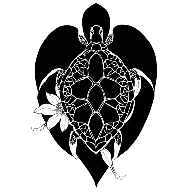 Turtle And Flower Of Life