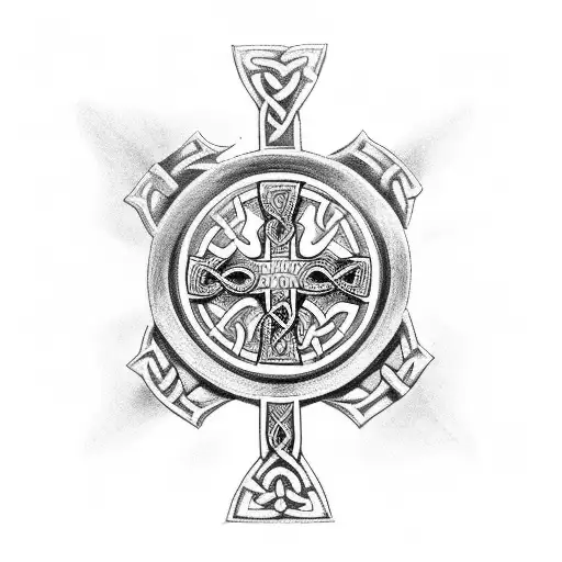 Celtic Cross With Irish Blessing