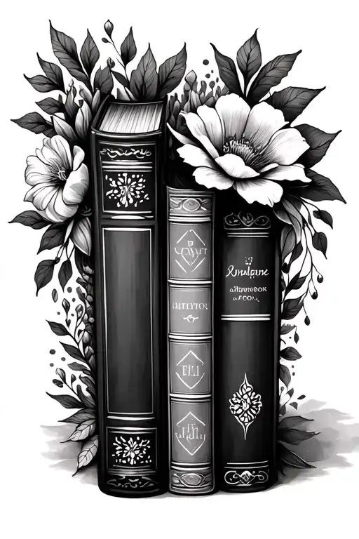 Books Surrounded By Florals