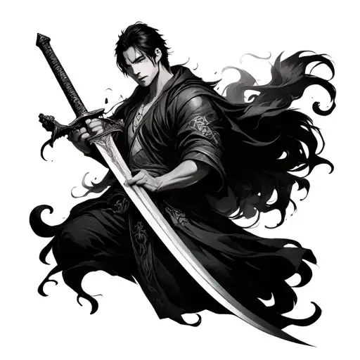 Solo Leveling Sung Jin Woo And Igris With Igris Holding A Sword Tattoo Sleeve