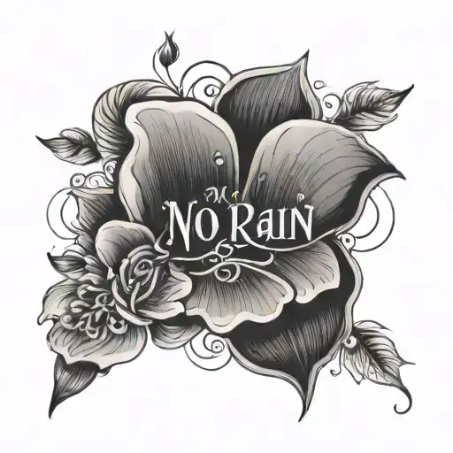 Flower And Quote No Rain No Flowers