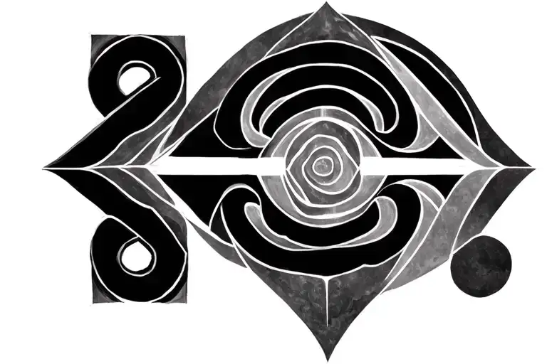 Geometric Nordic Water Rune