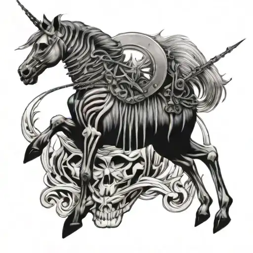 Unicorn Skeleton Chained