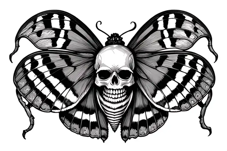 Skull Moth Tramp Stamp