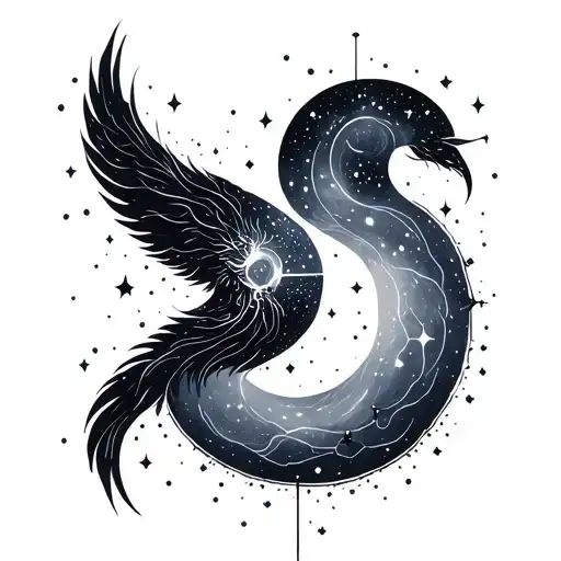 Gemini And Aquarius Constellation Reflecting