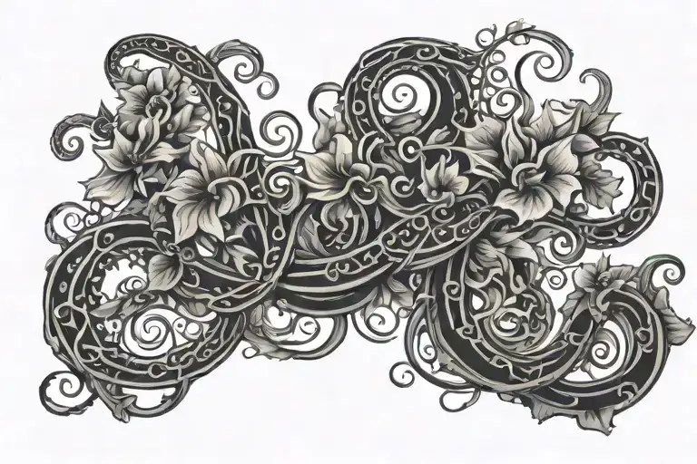 Flower And Vine Wrapping Its Tentacles