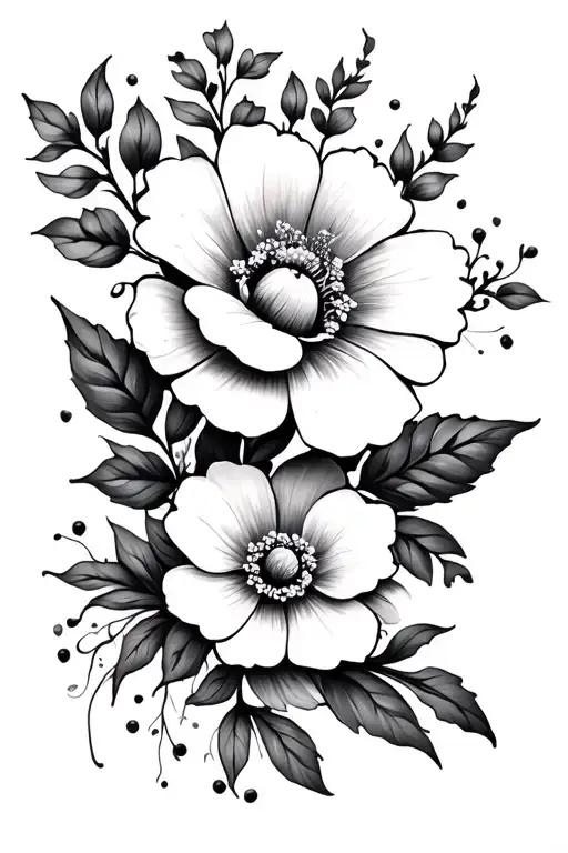 Dainty Flowers And Swirls