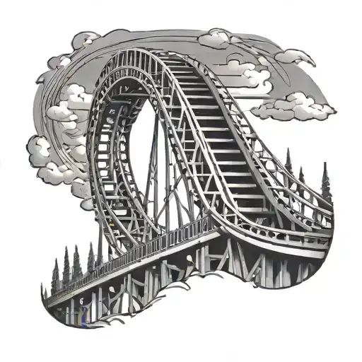 Roller Coaster With Background