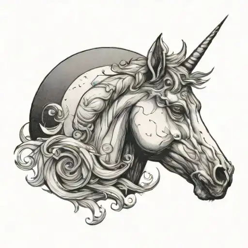 Capricone Sign And The Moon