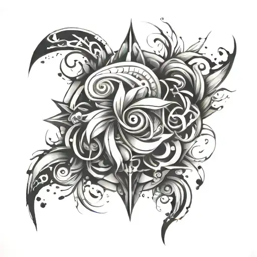 Abstract Tattoo With Reference