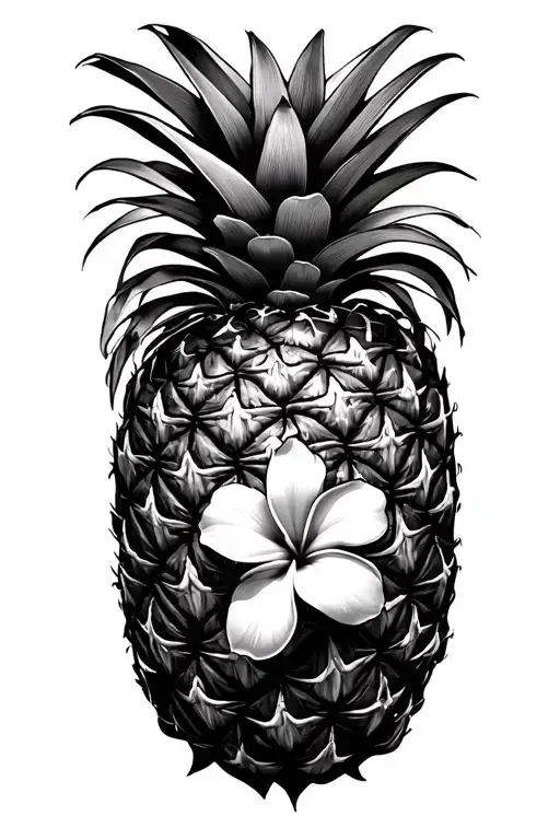 Polynesian Pineapple Plumeria Palm Branches