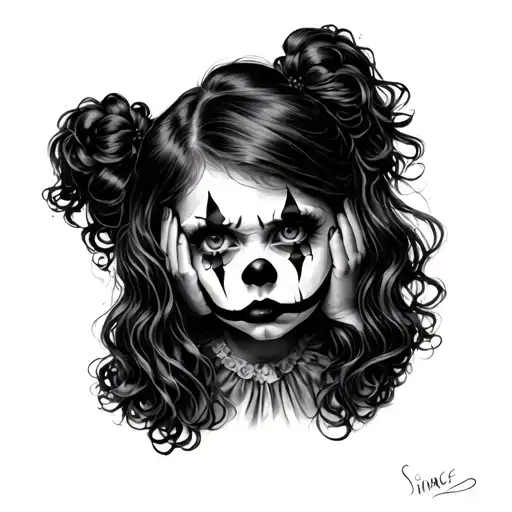 Hear No Evil See No Evil Speak No Evil Clown Girl