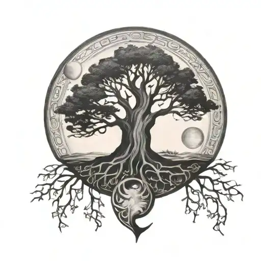 Tree Moon Viking