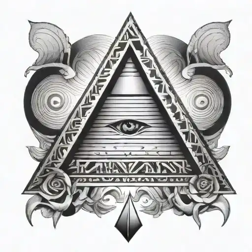 Pyramid And A Eye Symbol Integrated